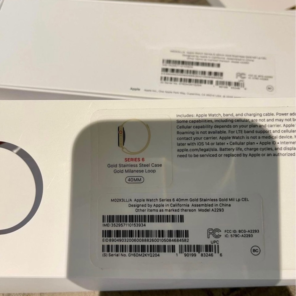 Apple iWatch Series 6. Gold stainless steel. 40MM.